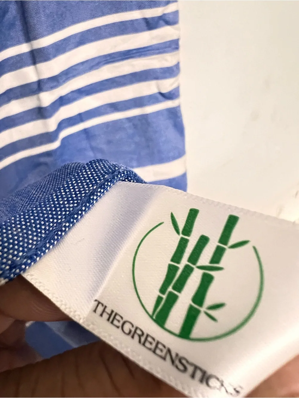 New The Green‎ Sticks Turkish Tassel Bamboo Towel Lightweight Blue